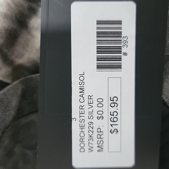 Salvage Black and Gray Satin, Embossed Camisole Top, Mini Dress - Picture 7 of 9